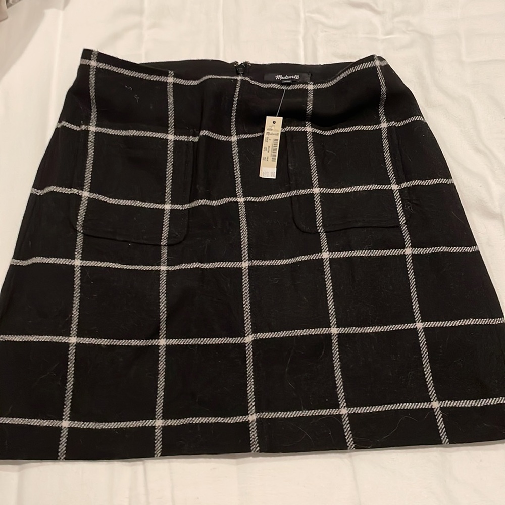 Madewell Museum Patch-Pocket Mini Skirt in Windowpane Size 4 (NWT) - Picture 5 of 6